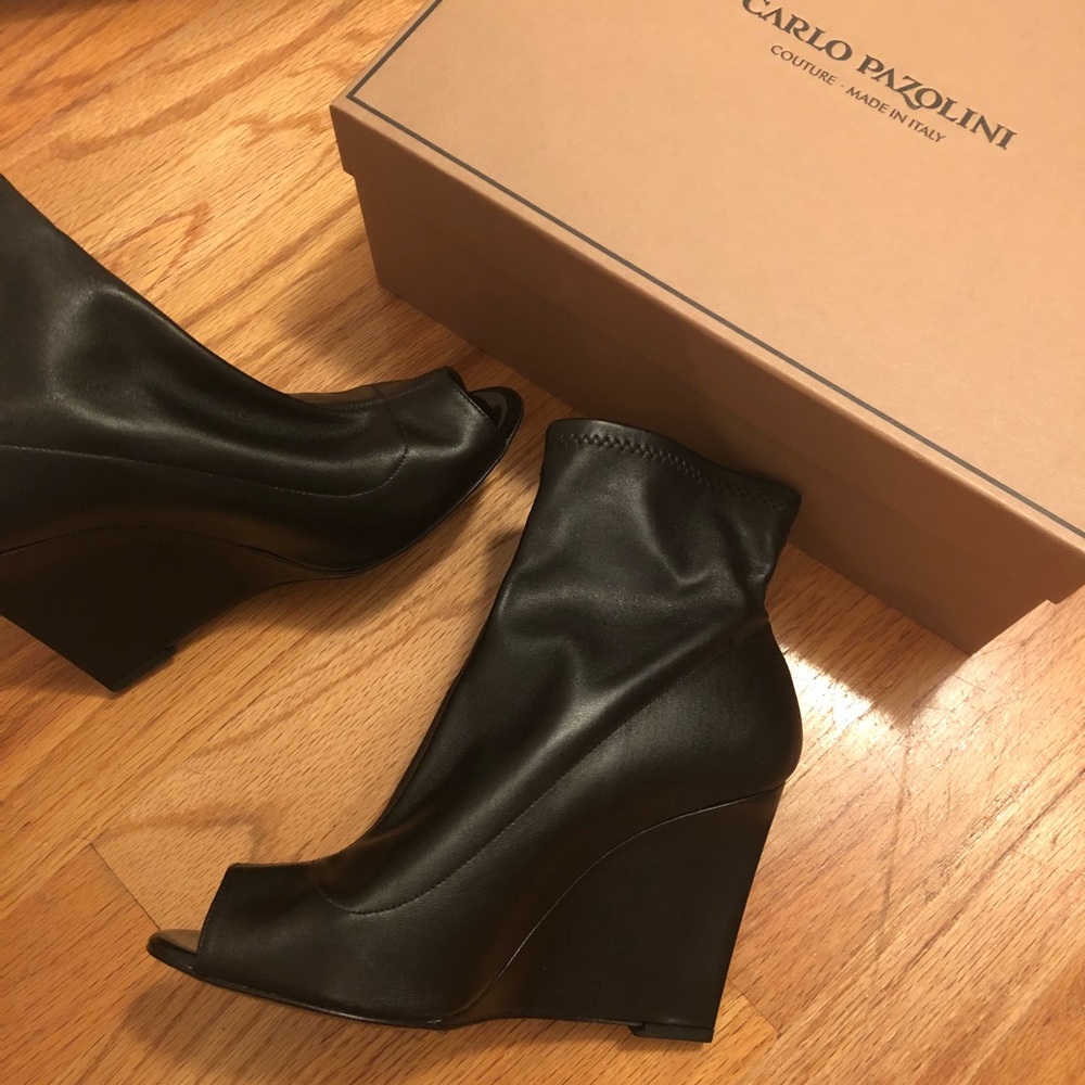 Carlo Pazolini Couture Open Toe Leather Booties